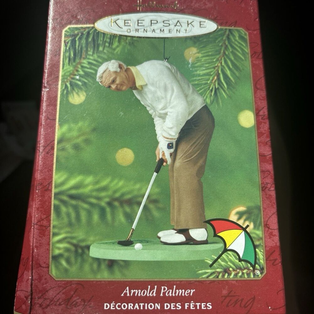 Arnold Palmer Hallmark  Keepsake Signed Ornament Putting Gulf PGA, 2000 NOS